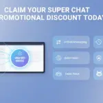 Infographic showing unified Super Chat inbox and benefits of centralised communication.