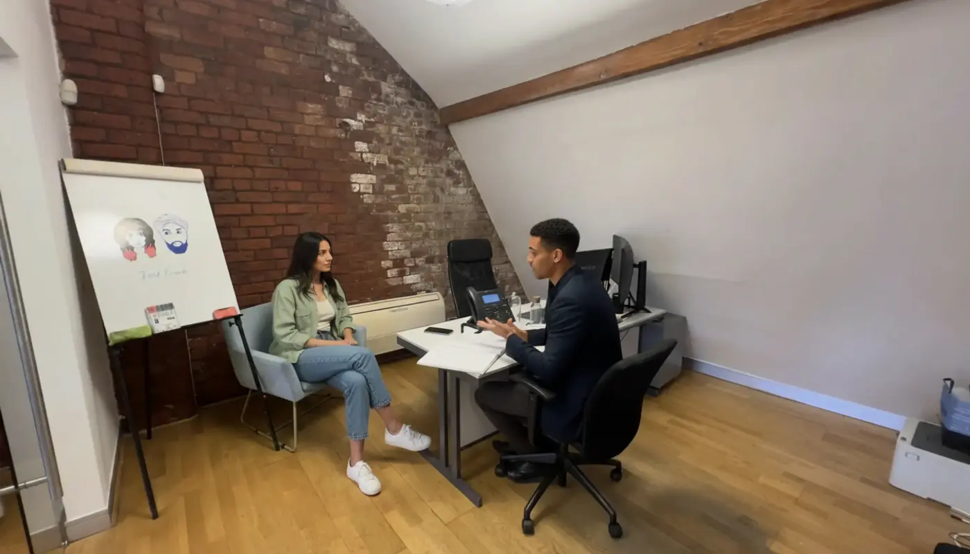 Business team using cloud VoIP on multiple devices