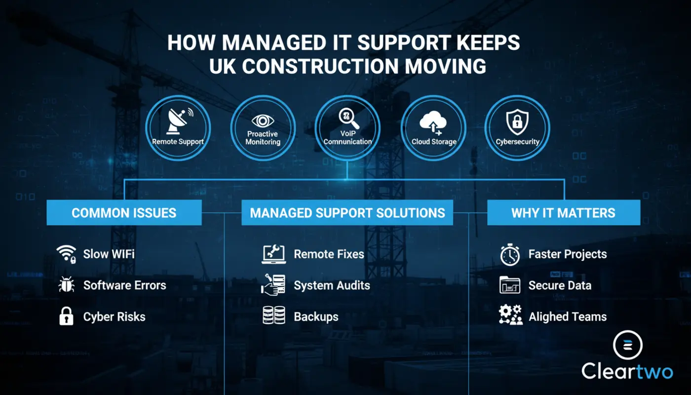 IT technician supporting construction team