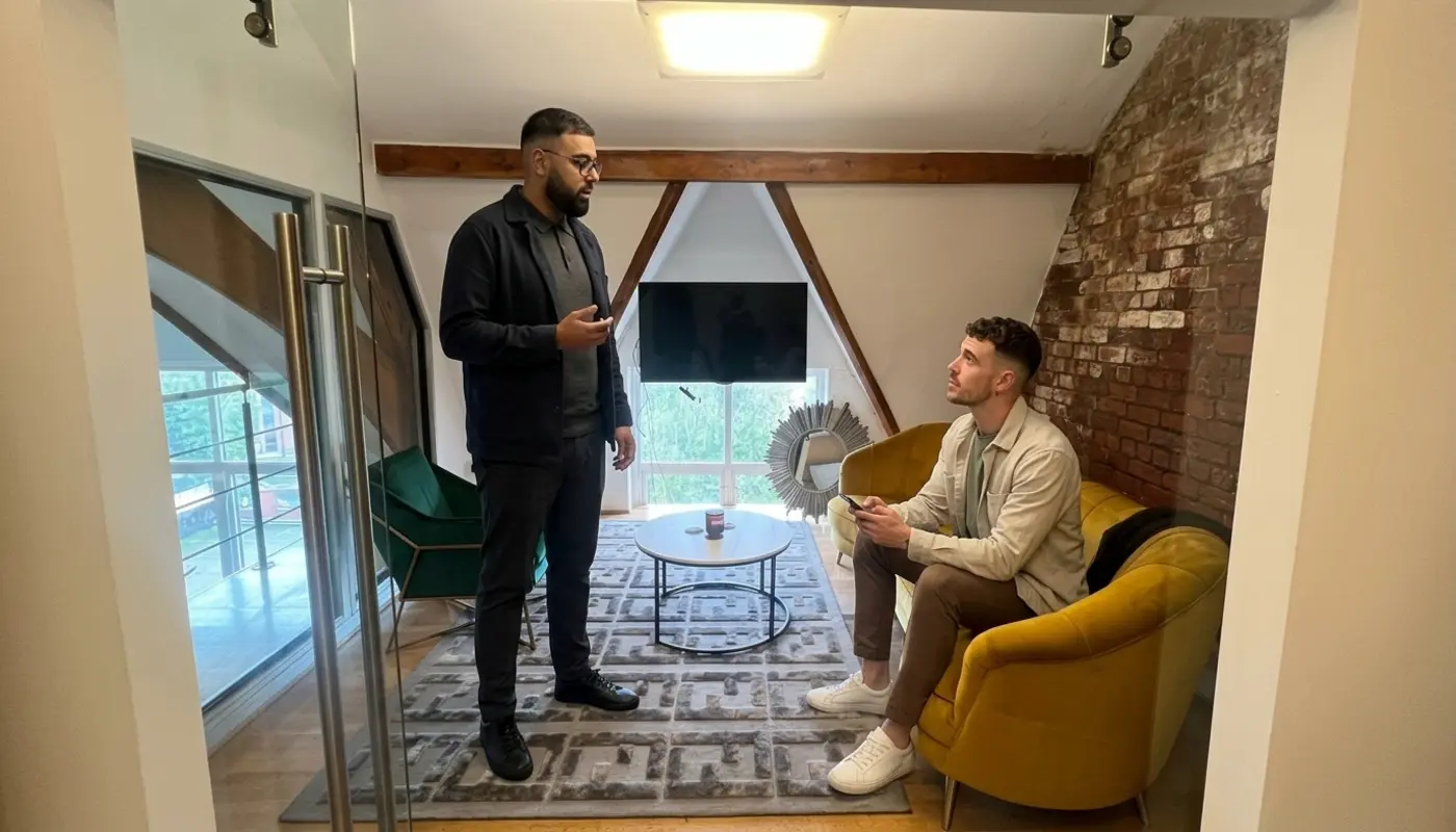UK creator reviewing Instagram professional dashboard analytics on a smartphone screen showing monetisation options and insights
